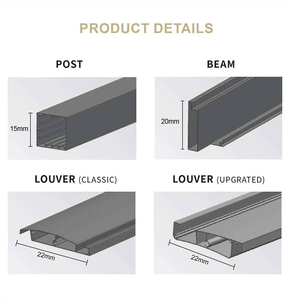 Outdoor aluminum Pergola