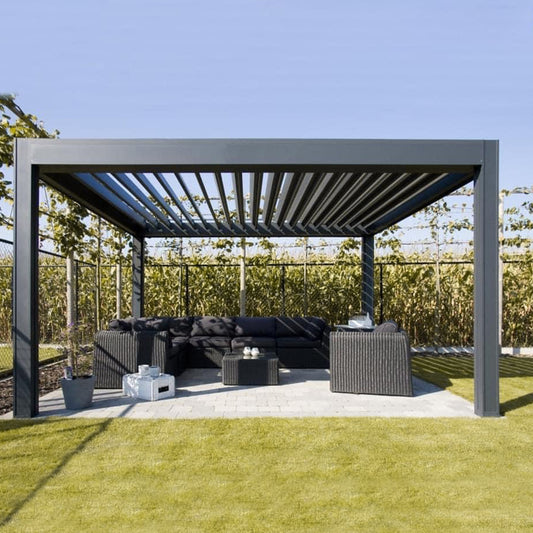 Motorized aluminum pergola